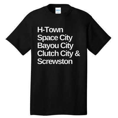 Houston Nicknames Texas Tall T-Shirt