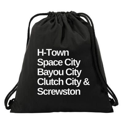Houston Nicknames Texas Drawstring Bag