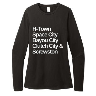 Houston Nicknames Texas Womens CVC Long Sleeve Shirt