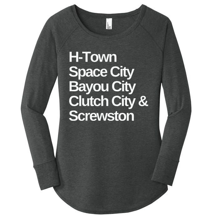 Houston Nicknames Texas Women's Perfect Tri Tunic Long Sleeve Shirt