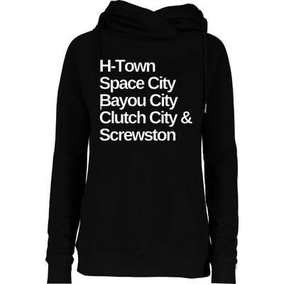 Houston Nicknames Texas Womens Funnel Neck Pullover Hood