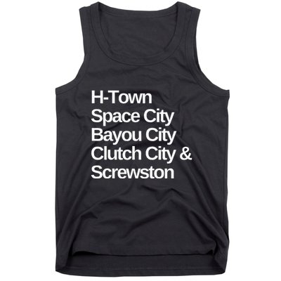 Houston Nicknames Texas Tank Top