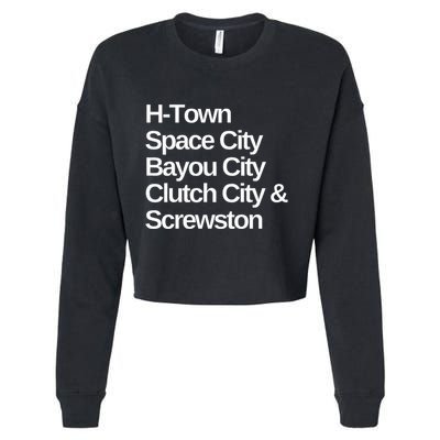 Houston Nicknames Texas Cropped Pullover Crew