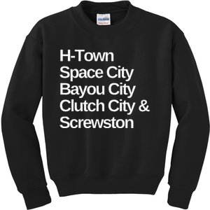 Houston Nicknames Texas Kids Sweatshirt