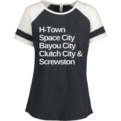 Houston Nicknames Texas Enza Ladies Jersey Colorblock Tee