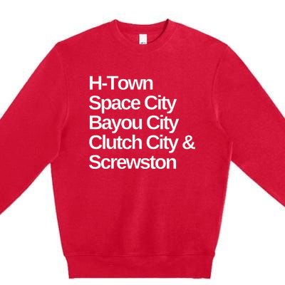 Houston Nicknames Texas Premium Crewneck Sweatshirt