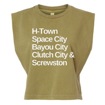 Houston Nicknames Texas Garment-Dyed Women's Muscle Tee