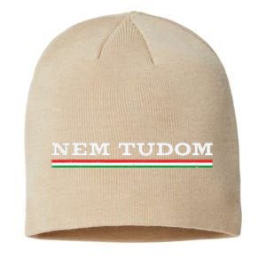 Hungarian Nem Tudom Funny Hungary Traditional Saying Sustainable Beanie