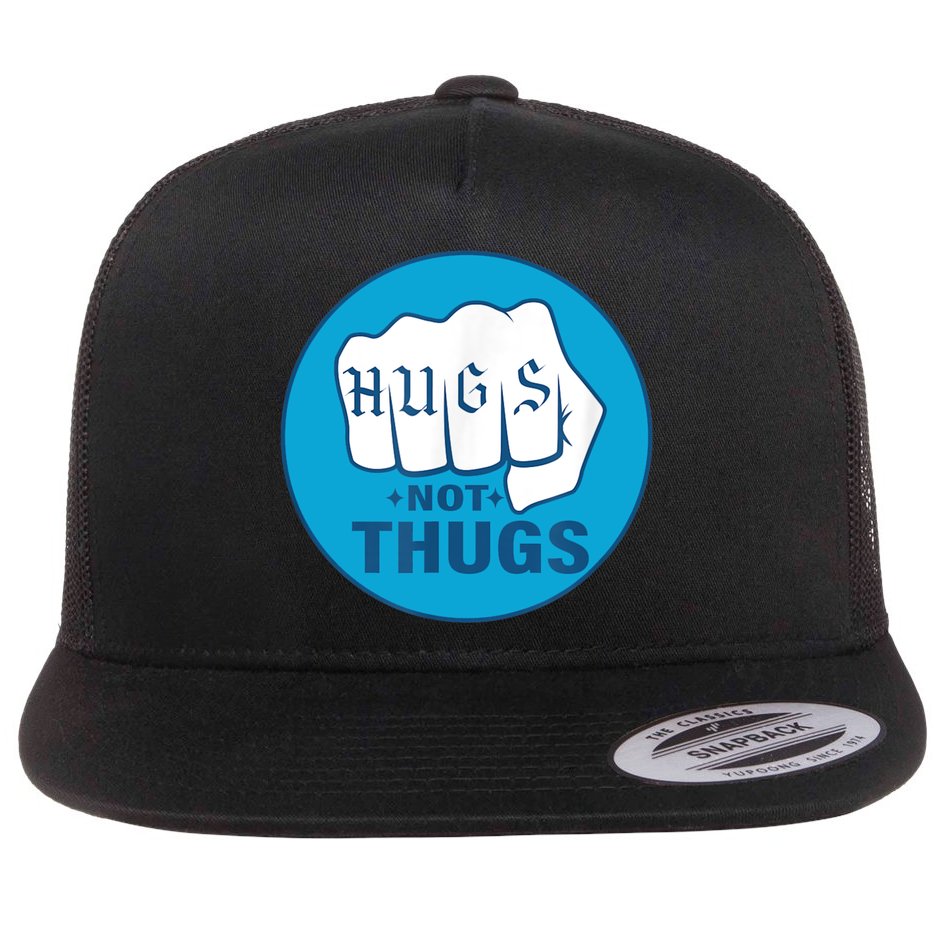 HUGS NOT THUGS Flat Bill Trucker Hat