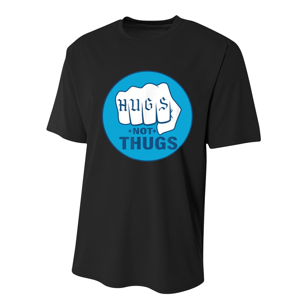 HUGS NOT THUGS Youth Performance Sprint T-Shirt