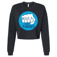 HUGS NOT THUGS Cropped Pullover Crew