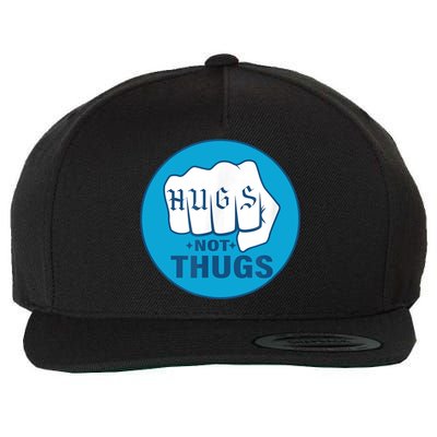 HUGS NOT THUGS Wool Snapback Cap