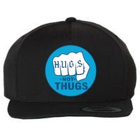 HUGS NOT THUGS Wool Snapback Cap