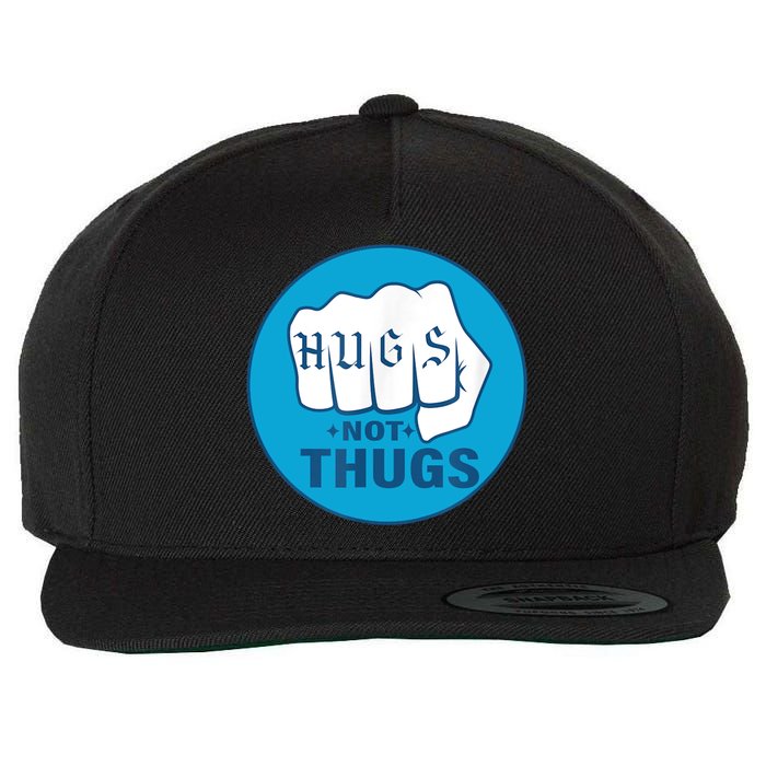HUGS NOT THUGS Wool Snapback Cap