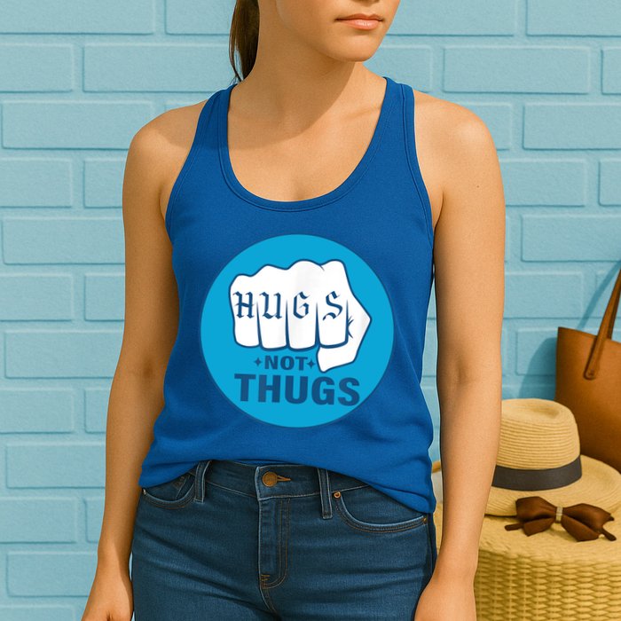 HUGS NOT THUGS Womens Tank Top