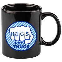 HUGS NOT THUGS 11oz C Handle Ceramic Mug