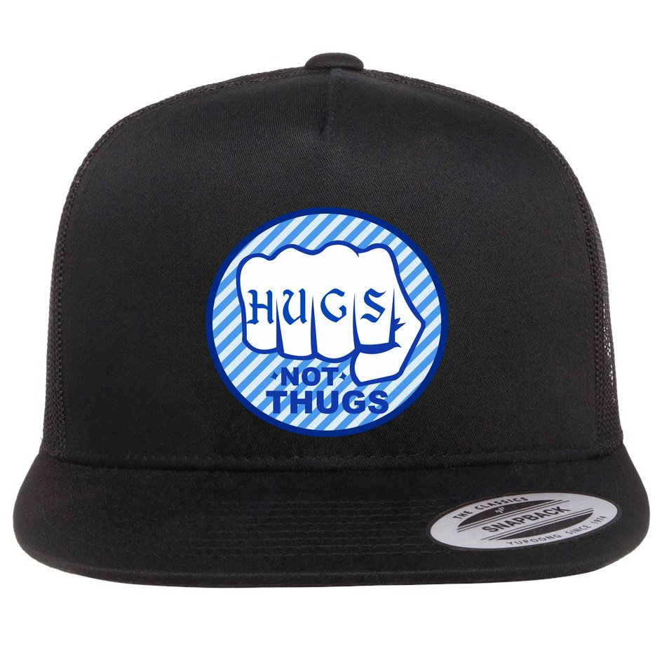 HUGS NOT THUGS Flat Bill Trucker Hat