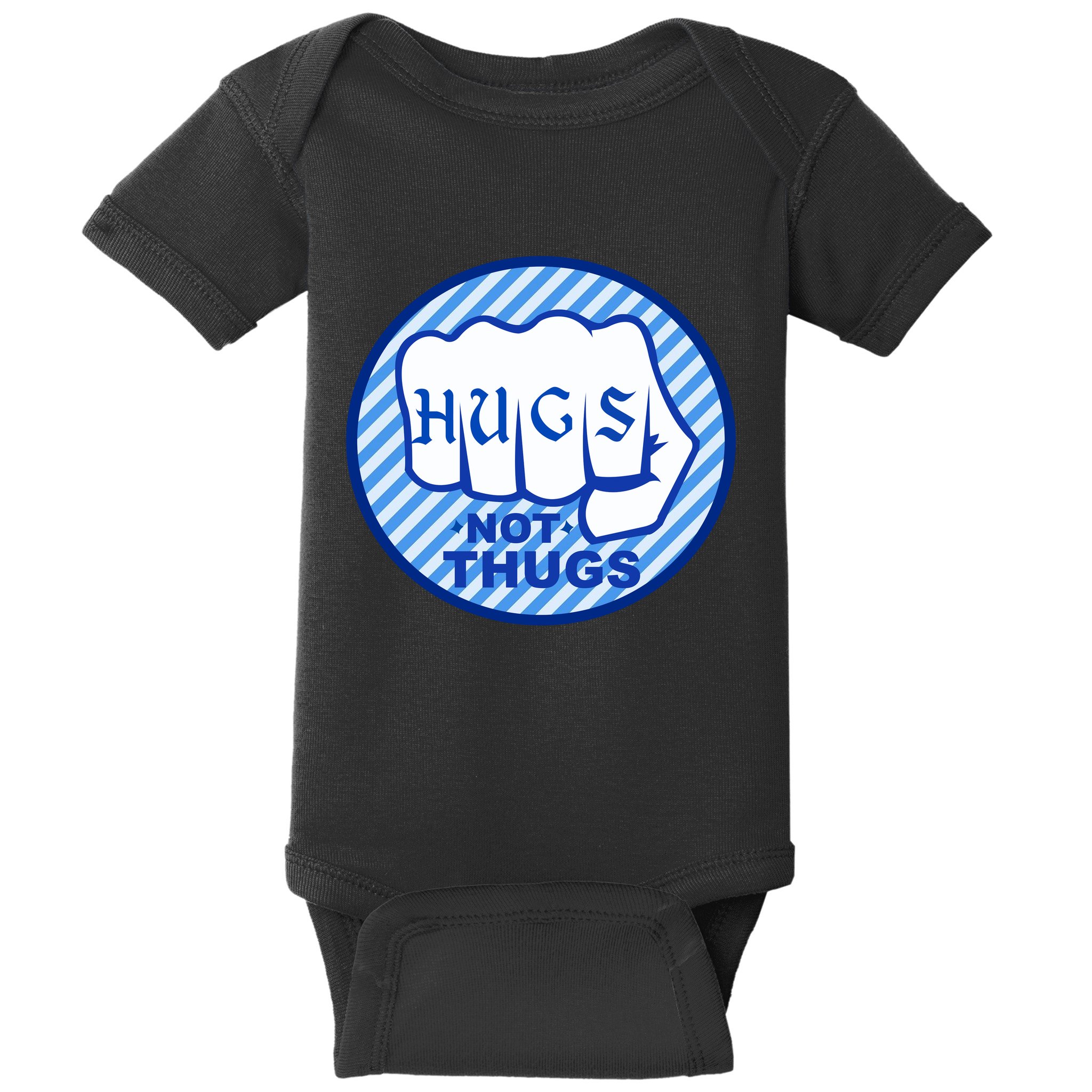 HUGS NOT THUGS Baby Bodysuit