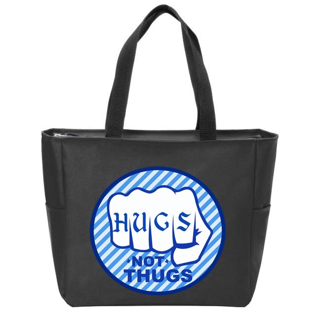 HUGS NOT THUGS Zip Tote Bag