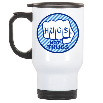 HUGS NOT THUGS Stainless Steel Travel Mug