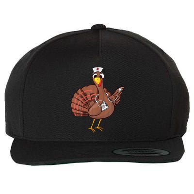 Hanksgiving Nurse Urkey Cool Funny Feast Day Gift Wool Snapback Cap