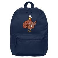 Hanksgiving Nurse Urkey Cool Funny Feast Day Gift 16 in Basic Backpack