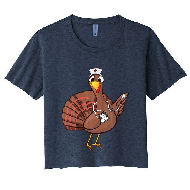 Hanksgiving Nurse Urkey Cool Funny Feast Day Gift Crop Top