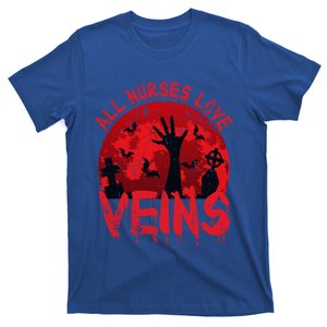 Halloween Nurse Vampire Zombie All Nurses Love Veins Cute Gift T-Shirt