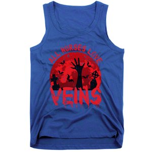 Halloween Nurse Vampire Zombie All Nurses Love Veins Cute Gift Tank Top