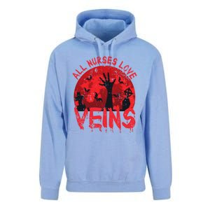 Halloween Nurse Vampire Zombie All Nurses Love Veins Cute Gift Unisex Surf Hoodie