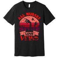 Halloween Nurse Veins Vampire Costume Premium T-Shirt