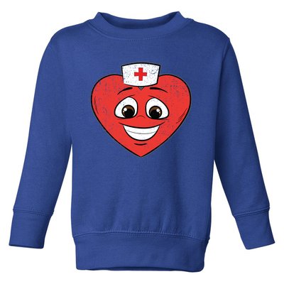 Heart Nurse Valentines Day Cute Rn Lpn Nursing Students Gift Toddler Sweatshirt