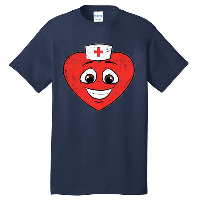 Heart Nurse Valentines Day Cute Rn Lpn Nursing Students Tall T-Shirt