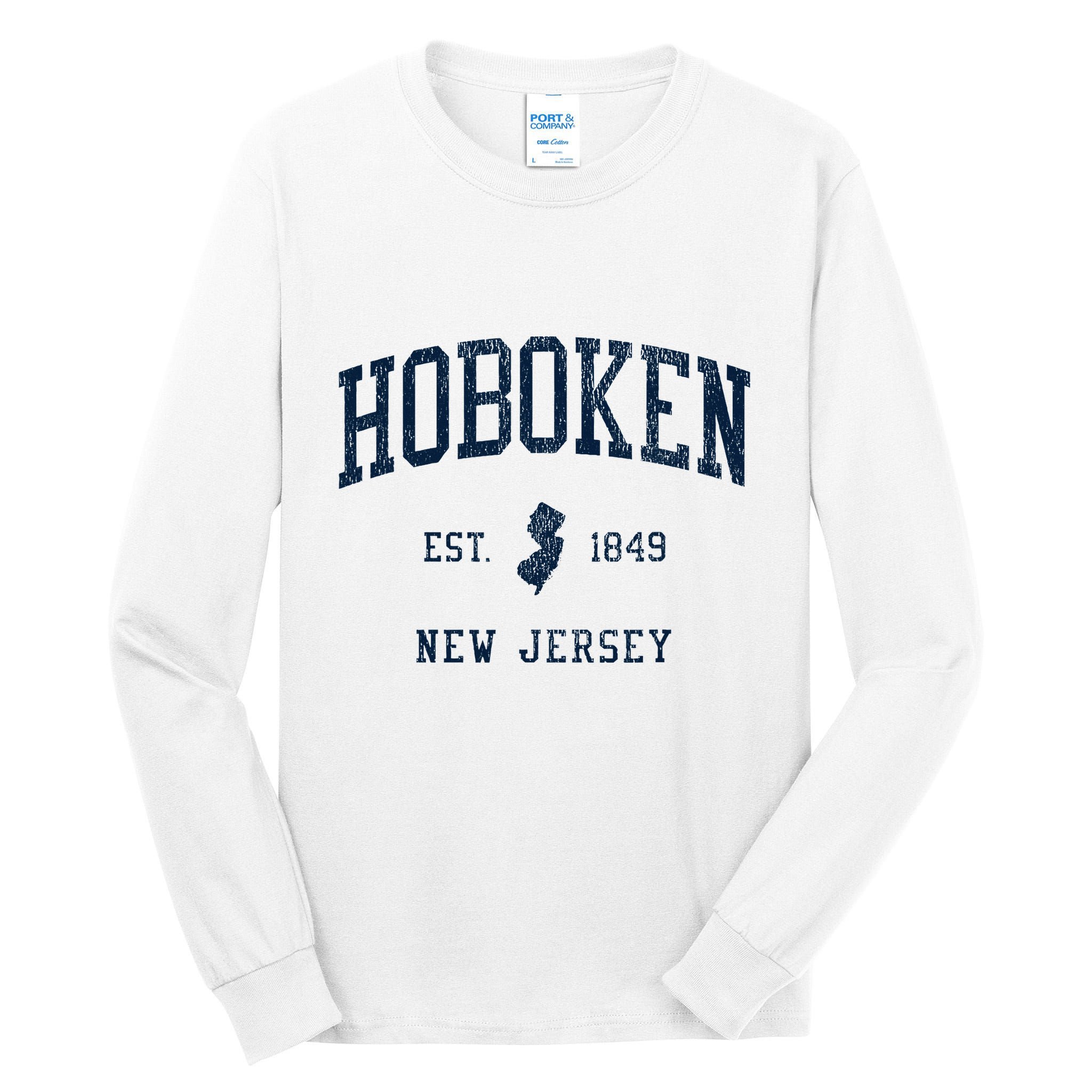 Hoboken Nj Vintage Athletic Sports Tall Long Sleeve T-Shirt