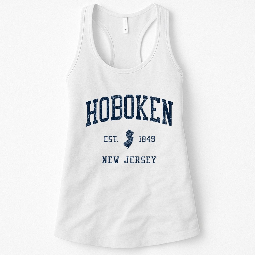 Hoboken Nj Vintage Athletic Sports Womens Tank Top
