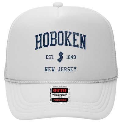 Hoboken Nj Vintage Athletic Sports Trucker Hat