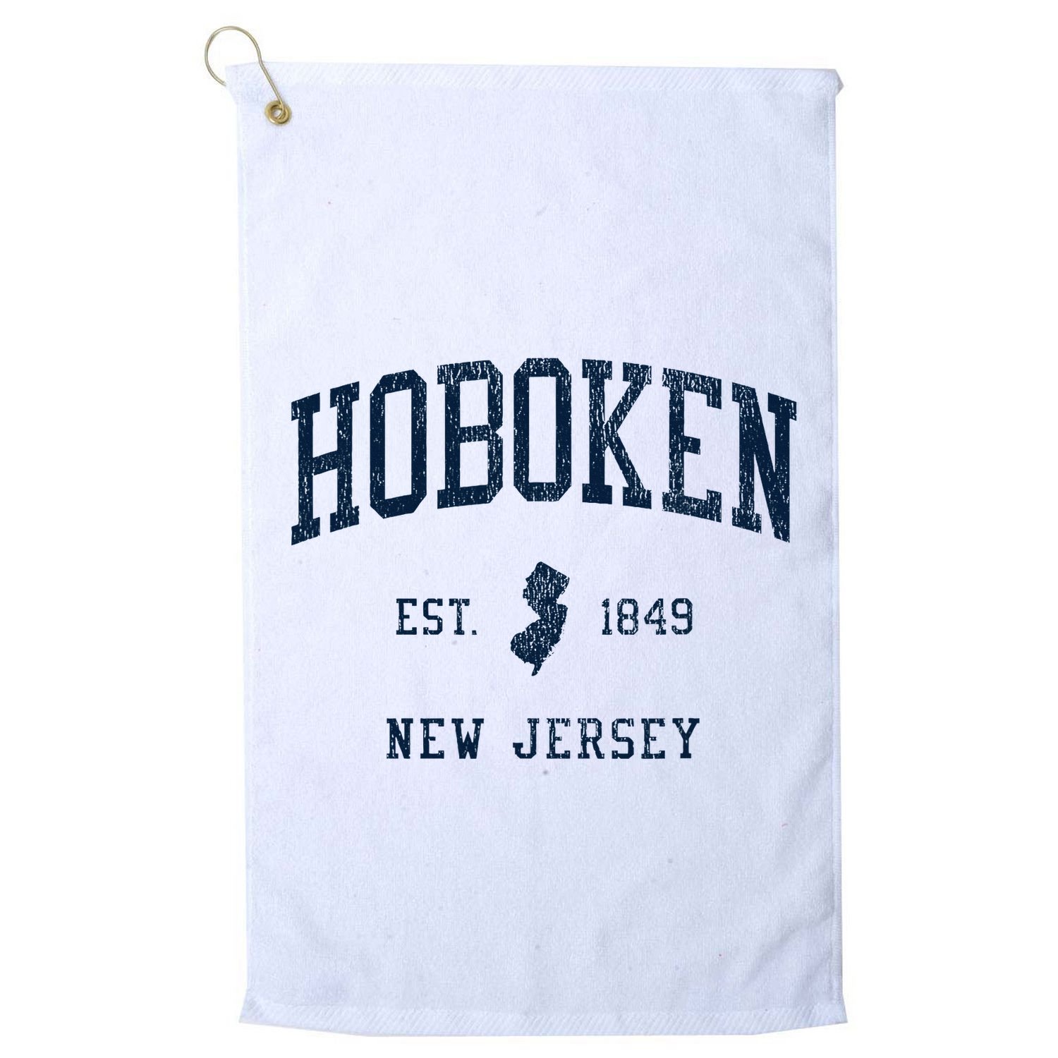 Hoboken Nj Vintage Athletic Sports Golf Towel