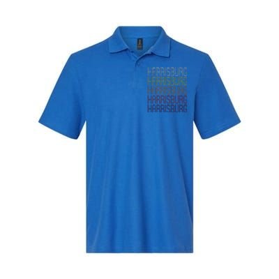 Harrisburg Nc Vintage Style North Carolina Softstyle Adult Sport Polo