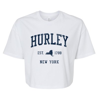 Hurley Ny Vintage Athletic Sports Jsn1 Bella+Canvas Jersey Crop Tee