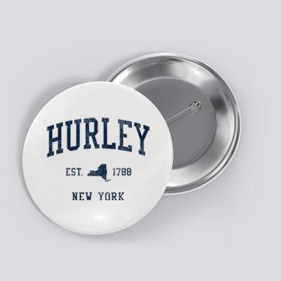 Hurley Ny Vintage Athletic Sports Jsn1 Button