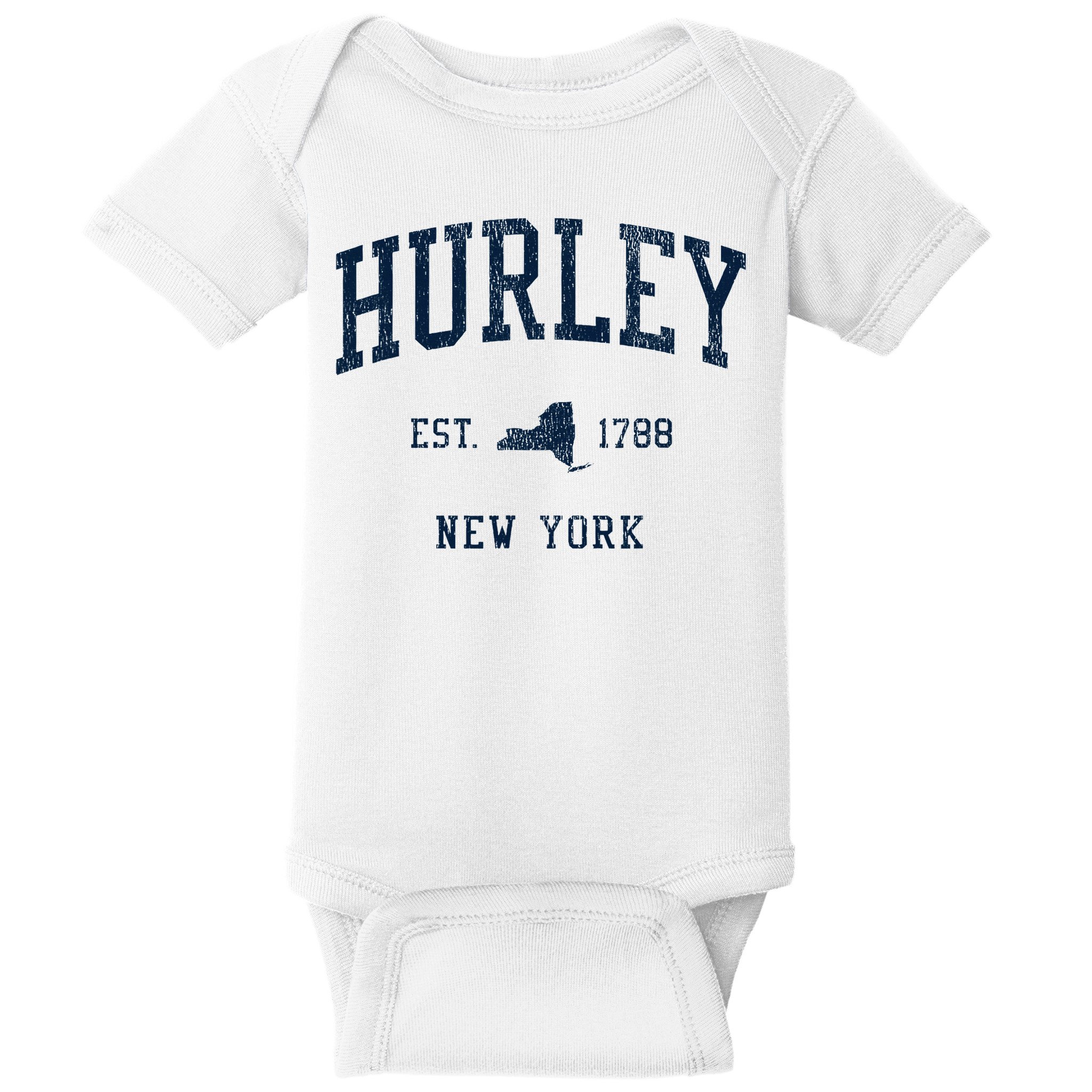 Hurley Ny Vintage Athletic Sports Jsn1 Baby Bodysuit