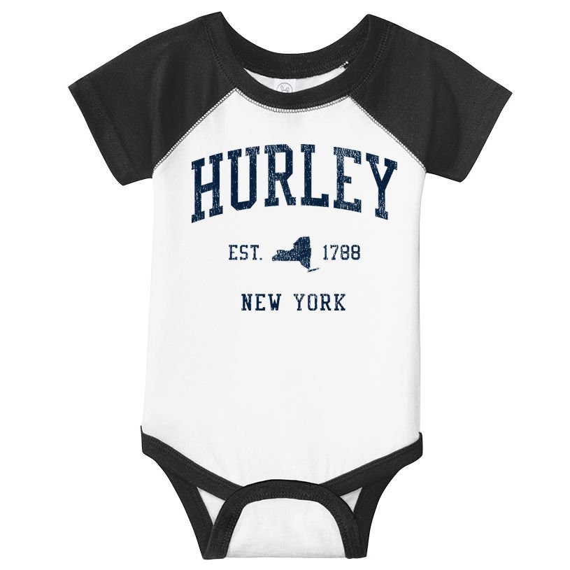 Hurley Ny Vintage Athletic Sports Jsn1 Infant Baby Jersey Bodysuit