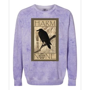 Harm None Wiccan And Pagan Colorblast Crewneck Sweatshirt