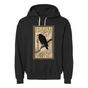 Harm None Wiccan And Pagan Garment-Dyed Fleece Hoodie