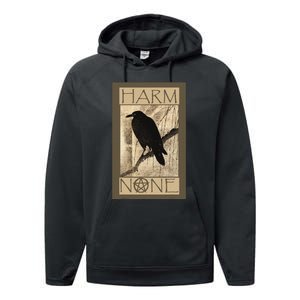 Harm None Wiccan And Pagan Performance Fleece Hoodie