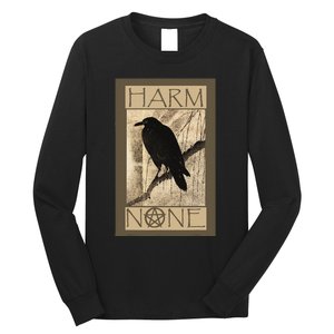 Harm None Wiccan And Pagan Long Sleeve Shirt