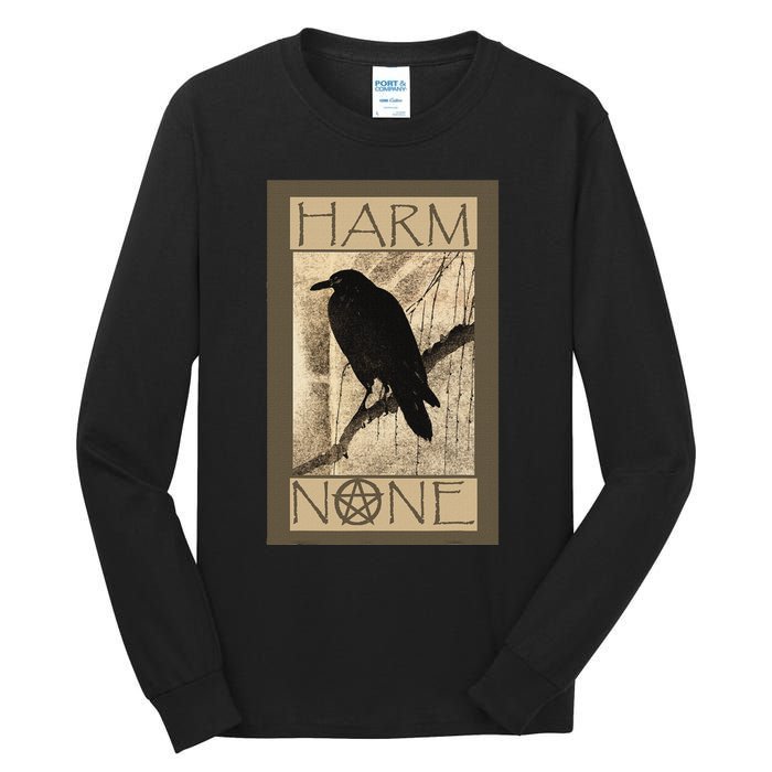 Harm None Wiccan And Pagan Tall Long Sleeve T-Shirt