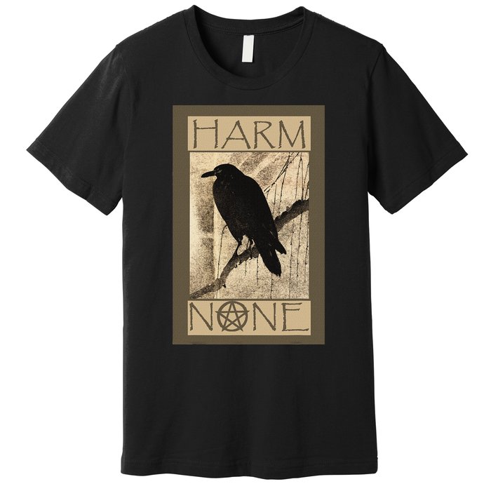 Harm None Wiccan And Pagan Premium T-Shirt