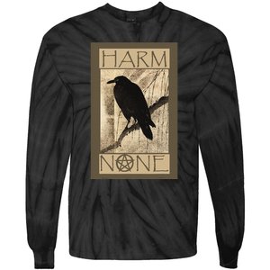 Harm None Wiccan And Pagan Tie-Dye Long Sleeve Shirt