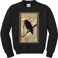 Harm None Wiccan And Pagan Kids Sweatshirt